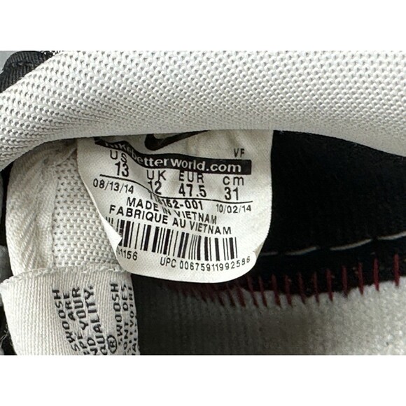 Nike Air Force 1 Low 07 LV8 Men's 13 Black Metallic Silver 718152-001 Shoes - Picture 10 of 12